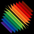 Perspective rainbow abstract rectangles Royalty Free Stock Photo