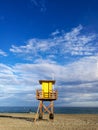 Perspective of Sandy beach. Blue turqoise waters in spanish coasts