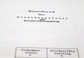 Perspective shot of the annual german tax notification header on a letter by the german Finanzamt