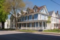 perspective shot of a colonials side with visible windows