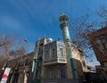 A perspective shot of one of the many mosques in Teheran, Iran