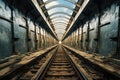 a perspective shot of a subway tunnel curving into the distance