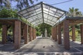 Perspective shot of urban canopy in Lesvos, Mytilene