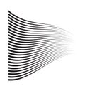 Perspective speed motion lines. wavy horizontal comic manga style abstract background