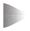 Perspective speed motion lines. wavy horizontal comic manga style abstract background