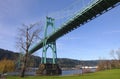 A perspective of the St. John bridge.