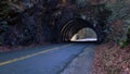 Perspective Street Photo of a Empty Tunnel Road.