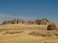 Madain Saleh, archaeological site with Nabatean tombs in Saudi Arabia KSA Royalty Free Stock Photo