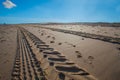 Perspective and vanishing point as tracks lead to the horizon