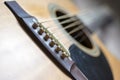 Acoustic guitar perspective Royalty Free Stock Photo