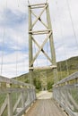 Perspective view Bicycle bridge over river Mataura