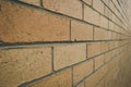 Perspective view of brick wall. Royalty Free Stock Photo