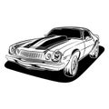 Z28 Camaro Car Vector Illustration