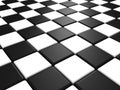 Perspective view of a chess or checker board Royalty Free Stock Photo