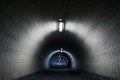 Perspective View Through a Dark Tunnel Royalty Free Stock Photo