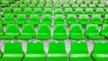 Empty green numbered stadium seats Royalty Free Stock Photo