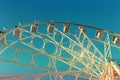 Perspective view of ferris whell.point of view shot Royalty Free Stock Photo