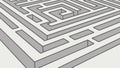 Perspective View of Isometric Maze, vector design Generative AI Royalty Free Stock Photo