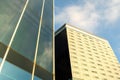 Perspective view of modern high-rise glass skyscraper building Royalty Free Stock Photo