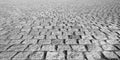 Perspective View Monotone Gray Brick Stone Pavement on The Ground for Street Road. Sidewalk, Driveway, Pavers, Pavement Royalty Free Stock Photo