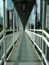 Perspective View of Pedestrian Bridge Royalty Free Stock Photo