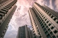 Perspective view of public residential housing apartment in Bukit Panjang. Royalty Free Stock Photo