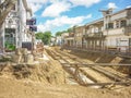 Perspective View Shot of Street Repair in Montevideo Uruguay