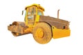 Steamroller isolated on white Royalty Free Stock Photo