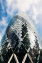 City of london office buildings gherkin uk Royalty Free Stock Photo