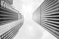 perspective view of tall sky scrapers Royalty Free Stock Photo