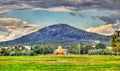 Perspective view towards the Australian War Memorial in Canberra Royalty Free Stock Photo