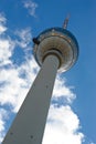 Perspective view up of Berlin TV tower Royalty Free Stock Photo