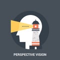 Perspective vision icon concept