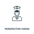 Perspective Vision icon outline style. Thin line creative Perspective Vision icon for logo, graphic design and more