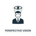 Perspective Vision vector icon symbol. Creative sign from business management icons collection. Filled flat Perspective Vision