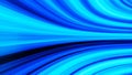 Perspective wide angle view of modern light blue illuminated. Abstract movement of lines Royalty Free Stock Photo