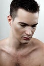 Perspiring fashion male model Royalty Free Stock Photo