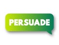 Persuade text message bubble, concept background