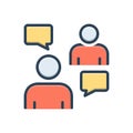 Color illustration icon for Persuasive, discussion and negotiation