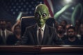 Persuasive Politician alien. Generate Ai Royalty Free Stock Photo