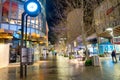 Perth, Australia - September 1, 2023: Downtown Perth streets at night Royalty Free Stock Photo