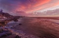 PERTH beach rocks sunset Royalty Free Stock Photo