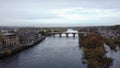 Bridge on the River Tay aerial view, Perth, Scotland, United Kingdom Royalty Free Stock Photo