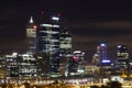 Perth City at Night Royalty Free Stock Photo