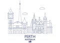 Perth City Skyline, Australia Royalty Free Stock Photo