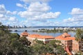 Perth City and Swan River Landscape Royalty Free Stock Photo