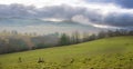 Perth and Kinross in Scotland - Scottish landscape from Old Military Road A822 in Perthshire - Hills, Forests, Misty Mountains Royalty Free Stock Photo