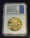 Perth Mint Phoenix Gold Proof High Relief Coin Precious Metals Investment NGC Grading PF70