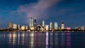 Perth Skyline by night Royalty Free Stock Photo