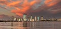 Perth Skyline before stormcloud Royalty Free Stock Photo